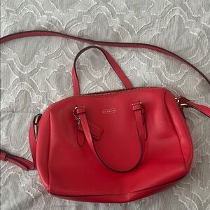 💯 authentic Red Coach bag